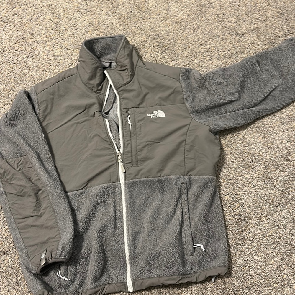 The north face grey zip up jacket